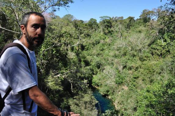 Chegando à Lagoa Misteriosa, em Bonito, no Mato Grosso do Sul